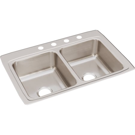 Elkay Kitchen Sink, Top Mount, Stainless steel Finish LR33224